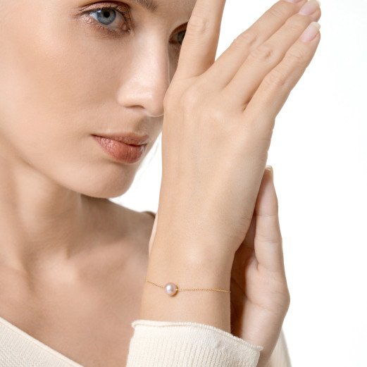 Celestia - Bracelet Perle et Or