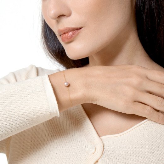 Celestia - Bracelet Perle et Or