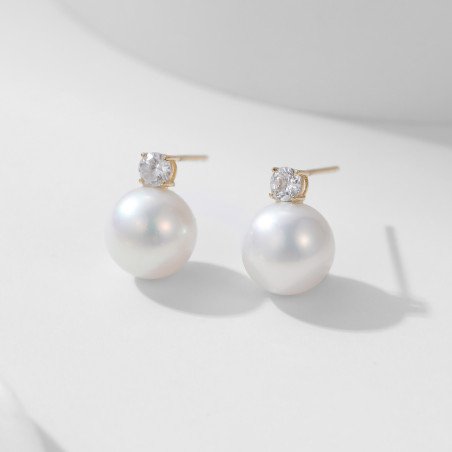 Duo Scintillant - Boucle d'Oreilles Perles et Or