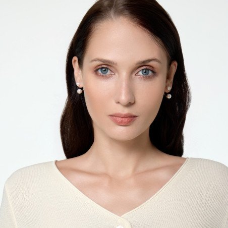 Duet de Lumière - Boucle d'Oreilles Perles et Or