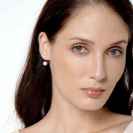 Duet de Lumière - Boucle d'Oreilles Perles et Or