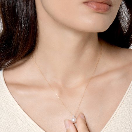 Éclat Céleste - Pendentif Perle et Or